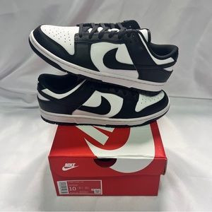 Women’s Nike Dunk Low Panda Black and White New Size 10W / Men’s 8.5